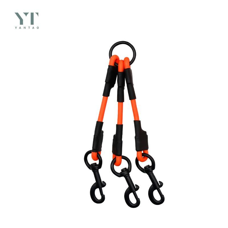 New Arrive High Quality Safe Convenient 3 Heads Nylon Dog Rope Leash for Small Medium Large Dogs