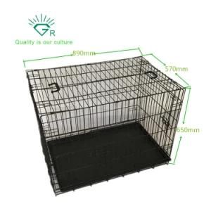 Folding Metal Wire Pet Dog Cage and Crate