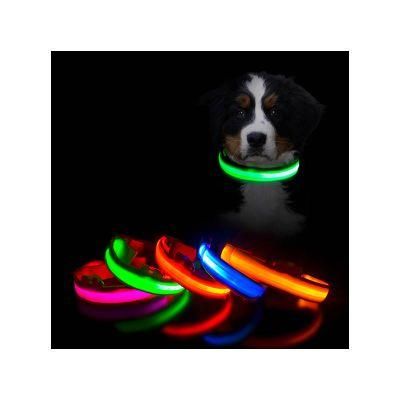 High Quality LED Reflective Rechargeable Comfortable Outdoor Glowing Pet Dog Collars