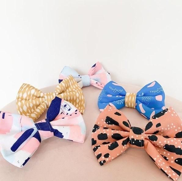 Custom Canvas Polyester Pet Dog Bowtie with Private Brand Logo