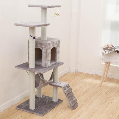 Wholesale Big Wooden Cat Pet Scratcher Tower Cat Tree House