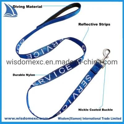 120cm Length Top Quality Blue Nylon Webbing Jacquard Webbing Leash