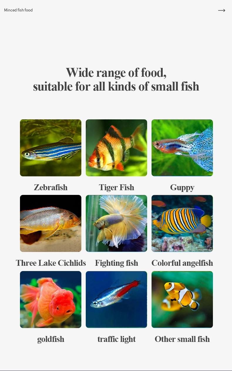 Yee Hot Sale Fish Food Healthy Ocean Nutrition Fish Food for Goldfish Supply