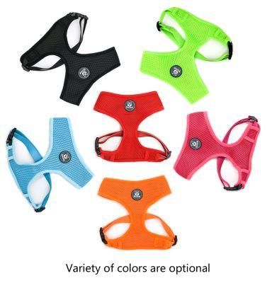 Amazon Premium Air Breathable Two Layer Soild Mesh Fabric Dog Harness Custom