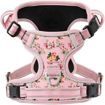 High Quality Durable Cute Print Soft Dog Harness for Pet Dogs Custom Design Chest Vest