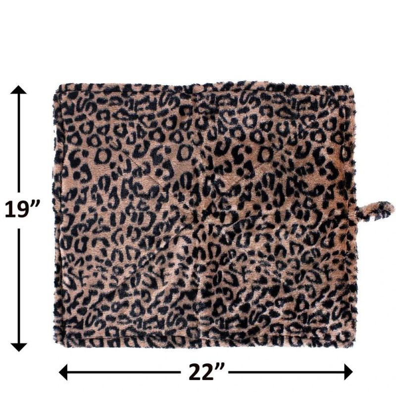 Thermal Leopard Print Cat Mat Ultra-Soft Pet Bed Pad