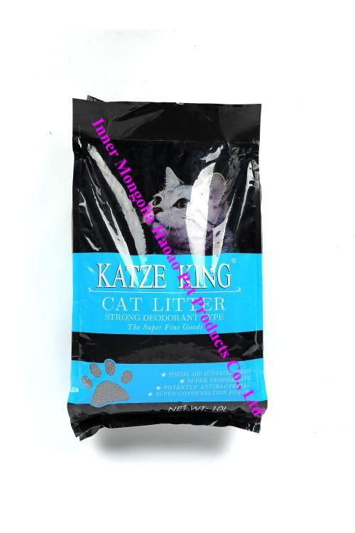 Odor Control Bentonite Cat Sand Black Color