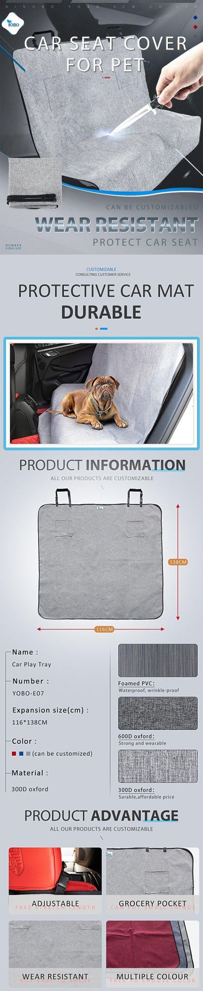 Pet Car Seat Cover Waterproof Scratch Proof Nonslip Backing Hammock Style Heavy Duty Back Seat Protector for Cars Trucks and SUV