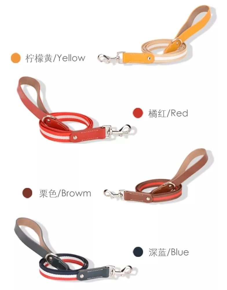 Good Quality Hot Selling Cowhide Leather Dog Collar Leash Lead Set