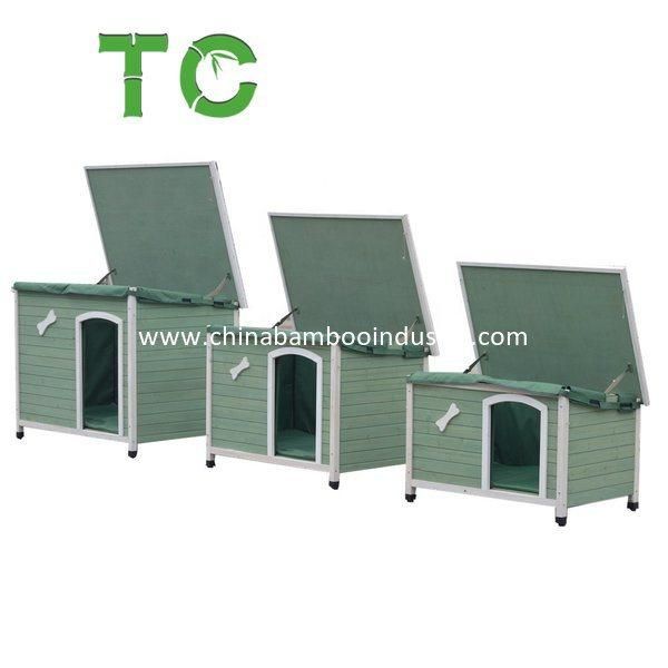 Cheap Price Wooden Dog Cage Dog House Dog Kennel Slant-Roofed Wood Dog Pet House Shelter Kennel with Open Entrance