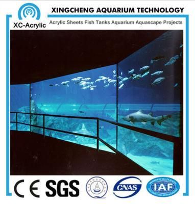 Customized Transparent UV PMMA Fish Tank Oceanarium Project Factory