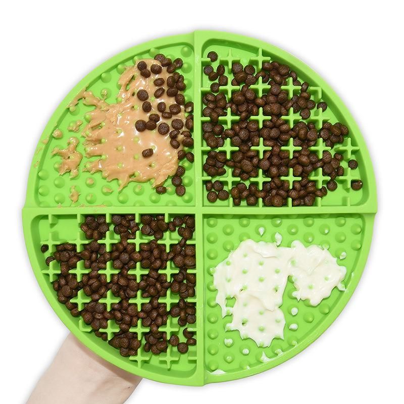 Round Silicone Pet Supplies Food Licking Pad Slow Feeder Dog Cat Mat with Suction Cup