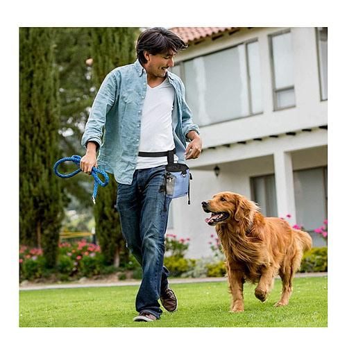 Pet Treat Pouch Bag Dog Walking Bags Pet Training Pouch Water Bowl Foldable Dog Drinker Bag