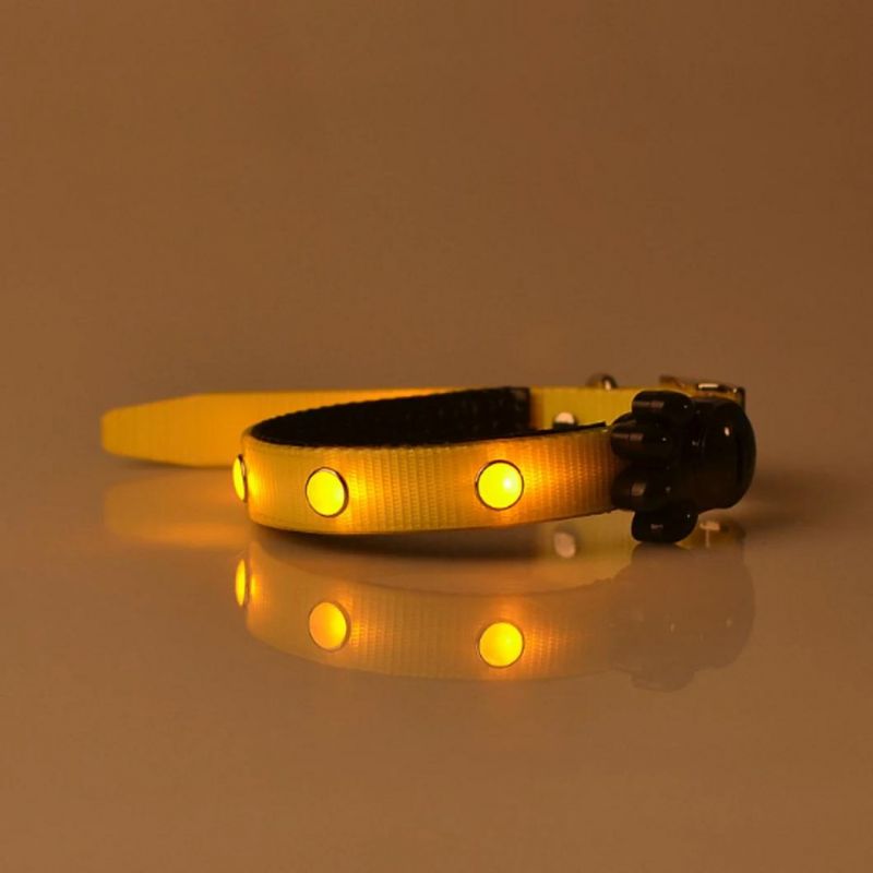 LED Light up Collar Jewel Style Dog Collar TPU Material