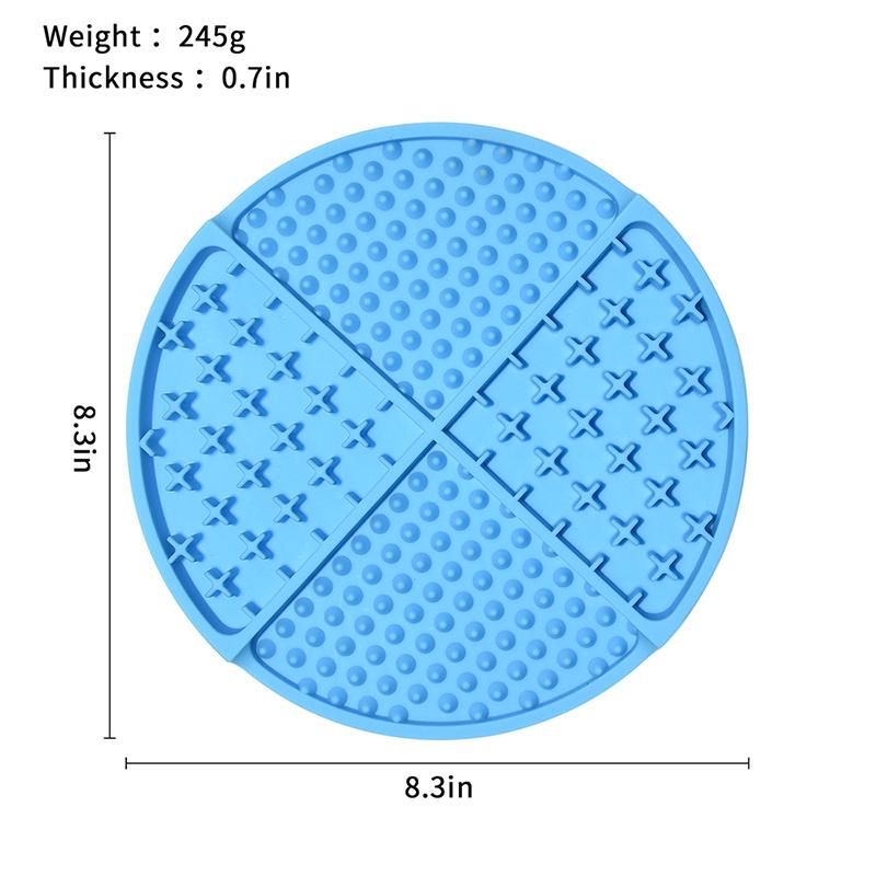 New Arrivals Durable Round Shape Food Grade Non-Toxic Anxiety Relief Feeding Pet Silicone Dog Lick Pad Animals Feeding Plate