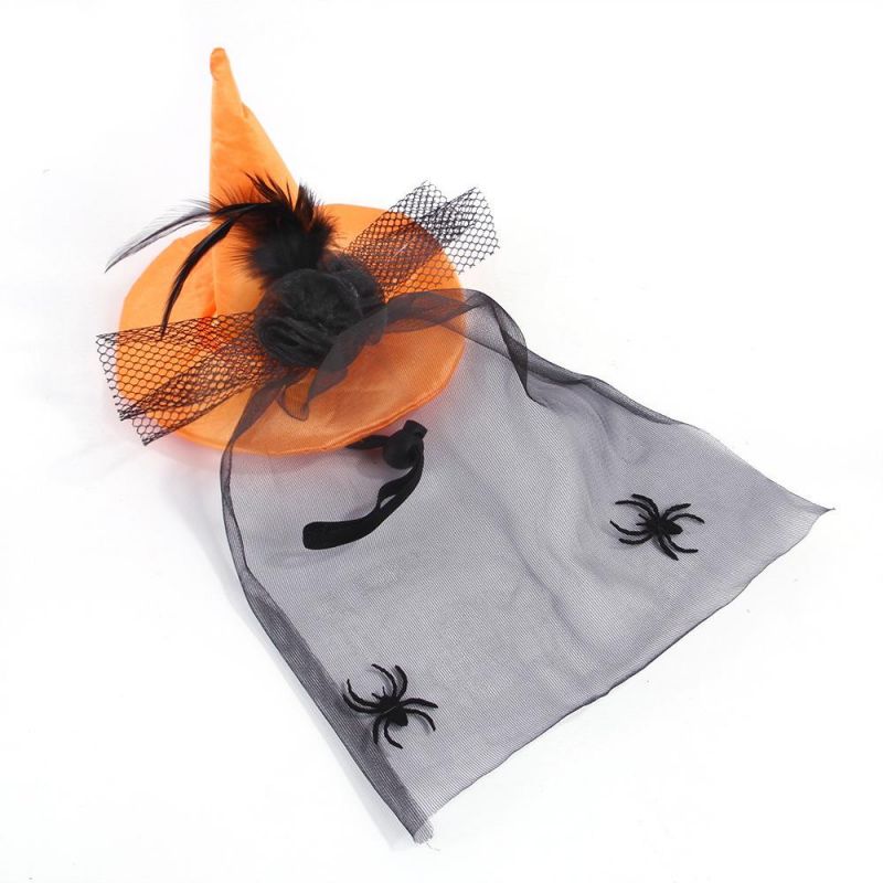 Pet Cat Halloween Hat Spider Web Pattern Cat Hat Decoration