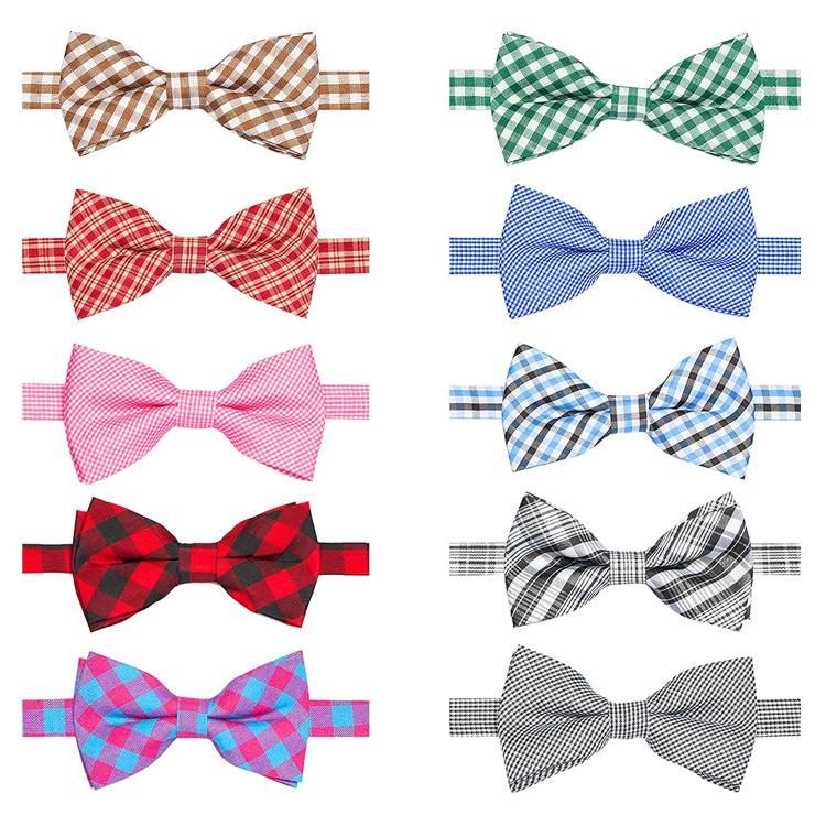 Adjustable Cotton Fabric Cat Dog Bow Ties Collar for Dogs