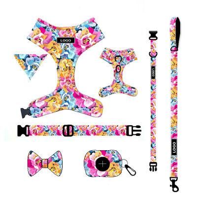 High Quality Pet Supplies Custom Print Dog Harness Belt and Leash, Dog Coats with Harness