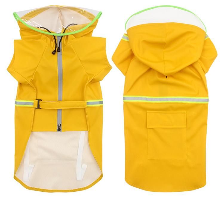 Hot Wholesale Large Dogs Raincoats Adjustable Pets Waterproof Clothes Unique Luminous Pattern Rain Jackets