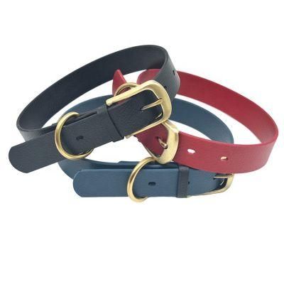 Custom Waterproof TPU Coated Nylon Printing Faux Leather Dog Collar with Logo