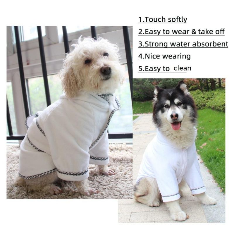 Super Absorbent Dry Quick Accessories Fast Soft Dog Cat Pet Bathrobe Towel Mokofuwa