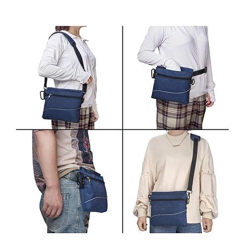 Dog Treat Bag with Magnetic Closure, Dog Food Bag with Removable Inner Double Pocket, Puppy Training Walking Bag