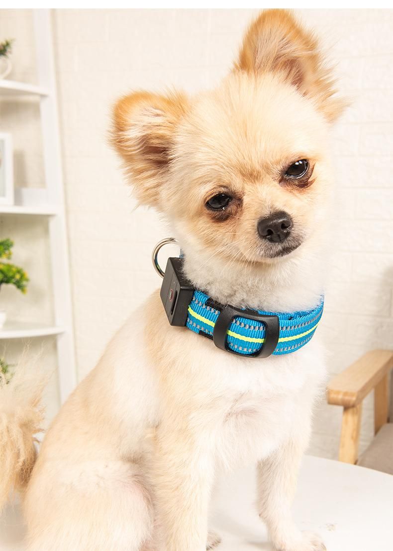 Reflective Waterproof Rechargeable Light-Emitting Collar Multi-Function LED Dog Collar