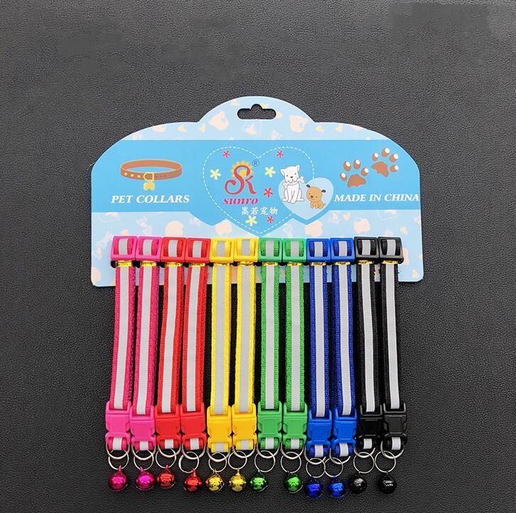 Wholesale Colorful 1.0cm 1.5cm 2.0cm Custom Reflective Light Reflecting Glistening Shiny Pet Dog Collar Pet Leash Harness Cat Collar