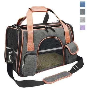 Soft Sided Pet Carrier for Cats and Dogs Portable Cozy Travel Pet Bag, Car Seat Safe Carrier