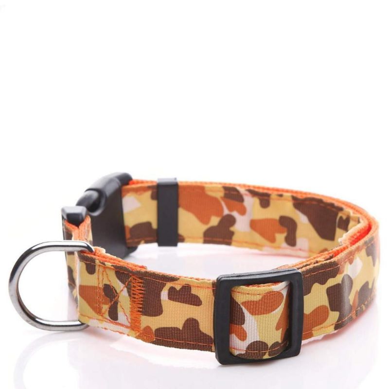 Durable Nylon Camouflage Adjustable Dog Collar for Medium and Large Dog