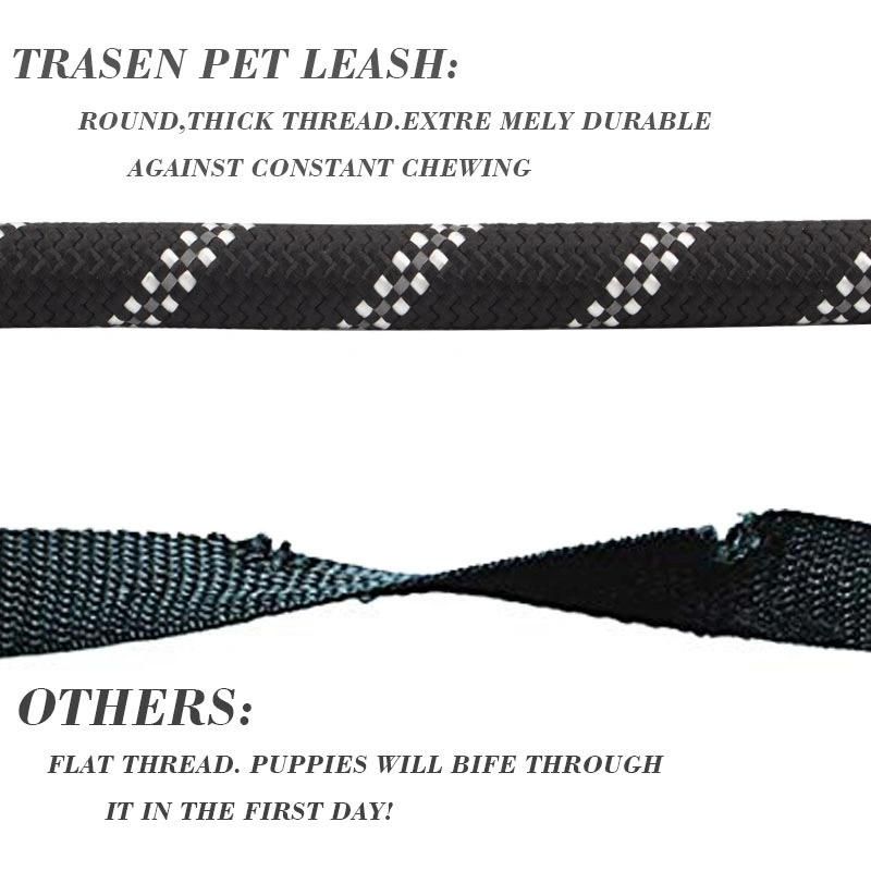 Amazon Hot Sell Pet, Supplies Rope Dog Traction Multicolor Reflective Nylon Round Medium Dog Rope/