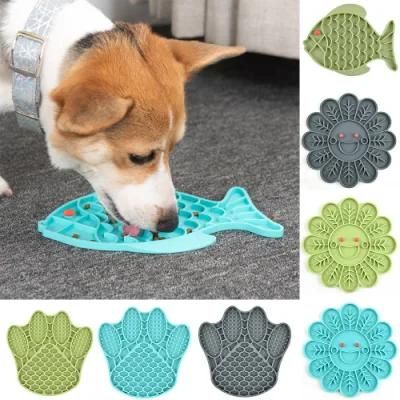 Pet Dog Feeding Bowl Mat Silicone Dog Feeding Lick Pad