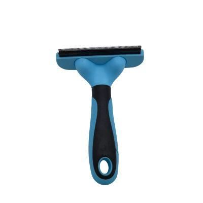 Dog Cat Grooming Brush Comb Reduce Shedding Hair Pet Accessories Blue-L