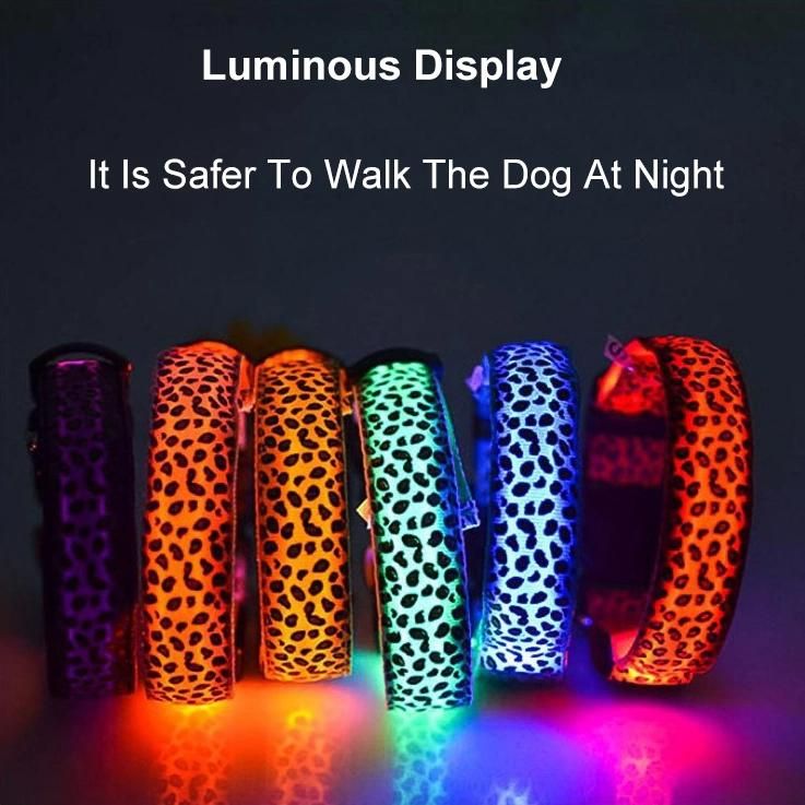 Amazon Best Selling Flashing Adjustable Glow Light up LED Pet Dog Collar for Dog