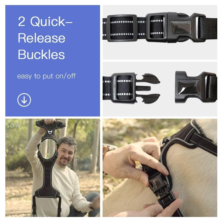 Easy Control No Pull Reflective Breathable Mesh Dog Harness