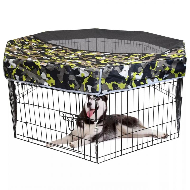Outdoor Octagonal Dog Playpen Cover Sunshade Mesh Top Anti UV Dog Playpen Cover