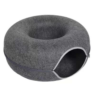 Cats House Basket Natural Felt Pet Cat Cave Beds Nest Funny Round Egg-Type with Cushion Mat for Small Dogs Puppy Pets