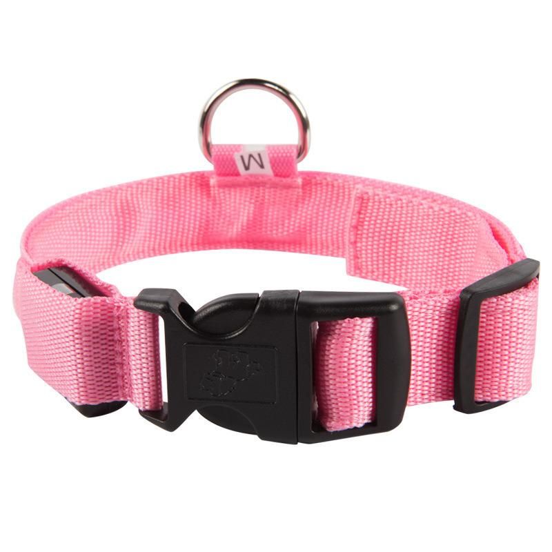 Safety USB Rechargeable Collar Night Illuminated Glowing Luminous Light Pet LED Dog Collar