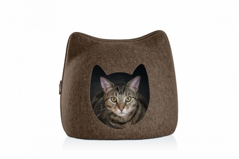 Pet Cave Nest Foldable Soft Winter Leopard Dog Bed Strawberry Cave Pet House Cute Kennel Nest Dog Fleece Cat Bed House