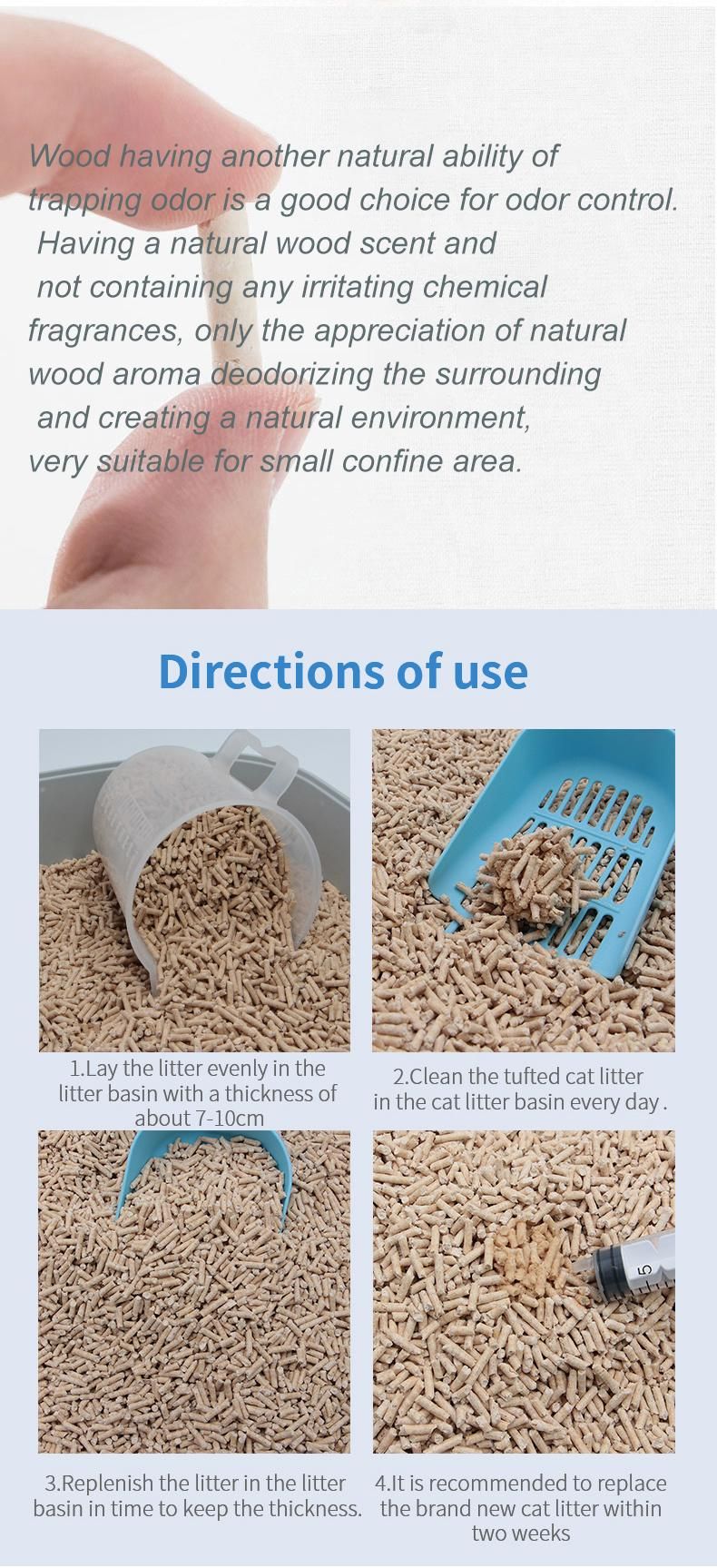 China Factory Produce Clumping Wood Cat Sand Pet Product