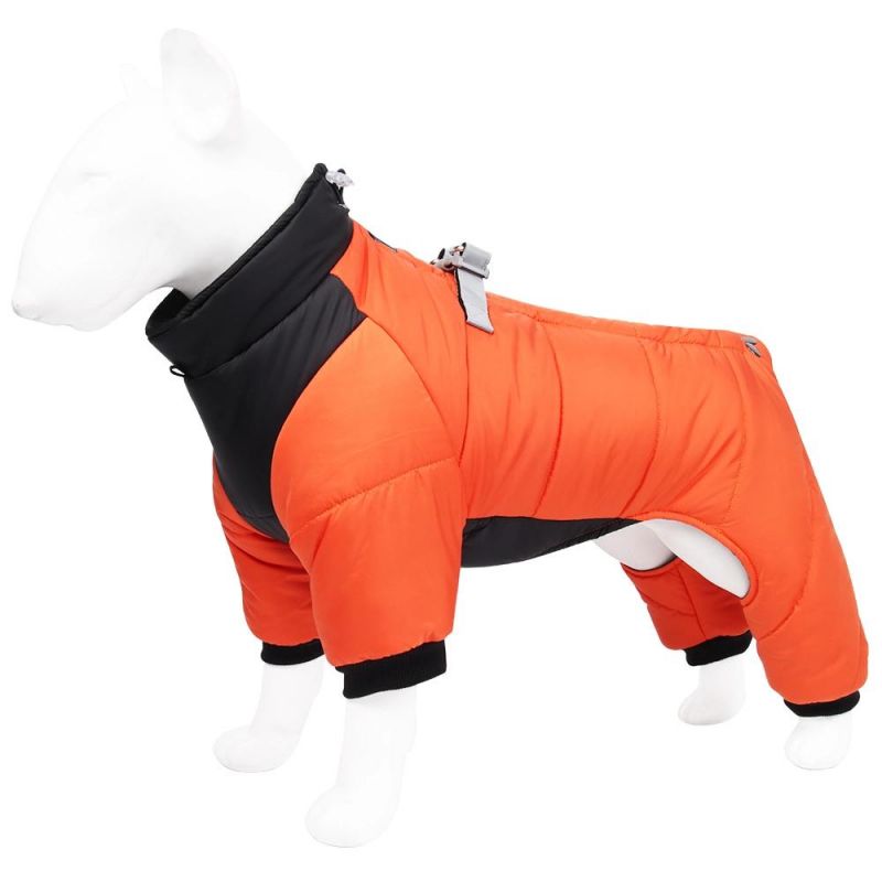 Dog Products, Amazon R New Cotton-Padded Clothes Reflective Color Matching Small and Medium-Sized Dog Legs Cotton-Padded Jacket