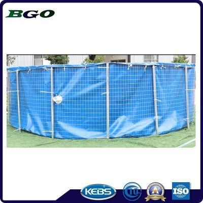 30000L Waterproof PVC Tarpaulin Fish Pond with Steel Mesh Fish Tank