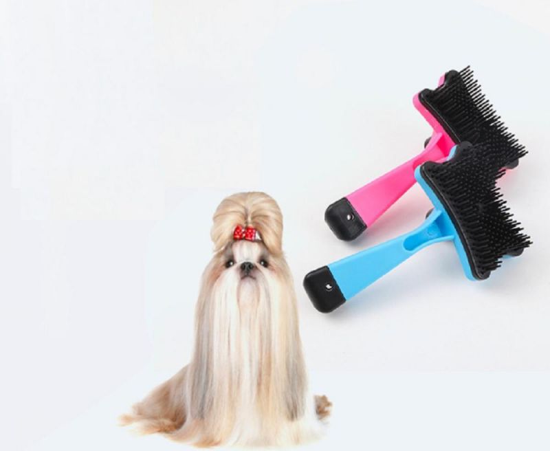 Portable Lightweight Plastic Dog Cat Hair Shedding Pet Grooming Comb