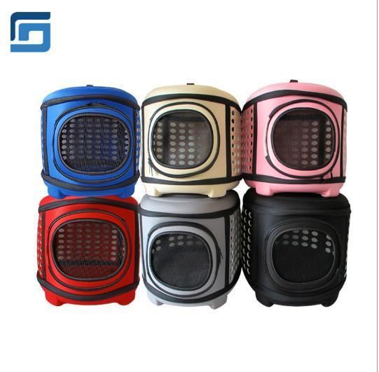 Colourful Fashion Foldable Large Size Soft Sided Filtered Air Pet Carrier with Solid Blue