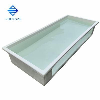 1460*620*255mm FRP Fish Pond for Recirculating Aquaculture System-Fish Fish Farming with PC Board Material Window