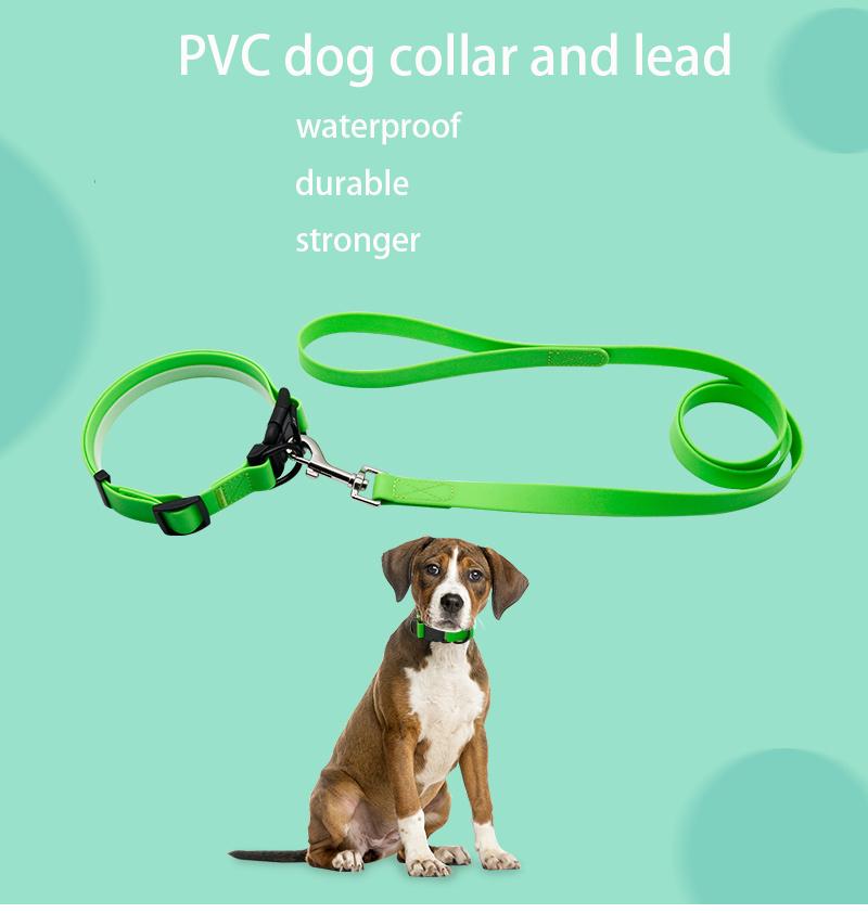 Wholesale Durable Silicone PVC TPU Waterproof Heavy Duty Training Luxury Dog Collar and Leash