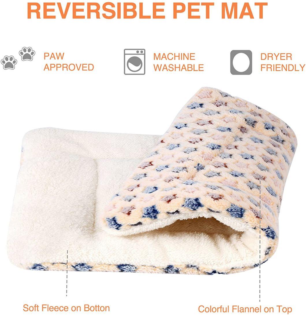 Machine Washable Reversible Fleece Crate Bed Mat