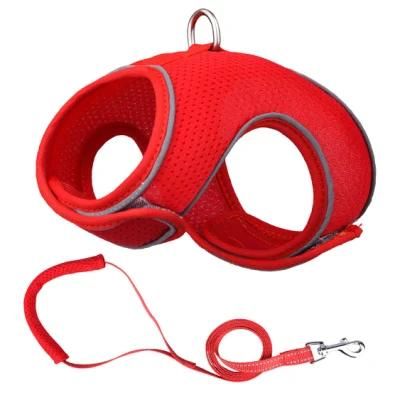 Cat Harness Reflective Strip Pet Harness with Pet Leash