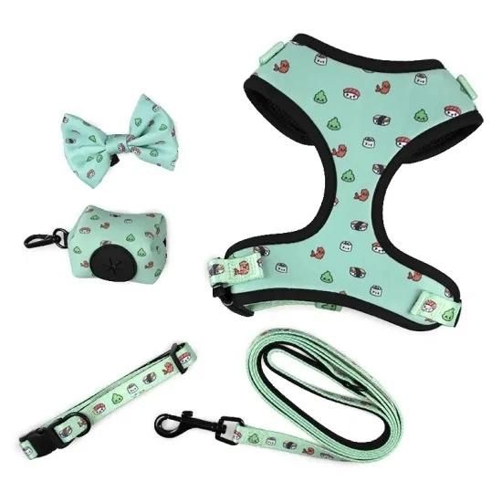 Neoprene Padding Breathable Adjustable Quick Release Dog Harness Lead Collar Custom Design & Logo