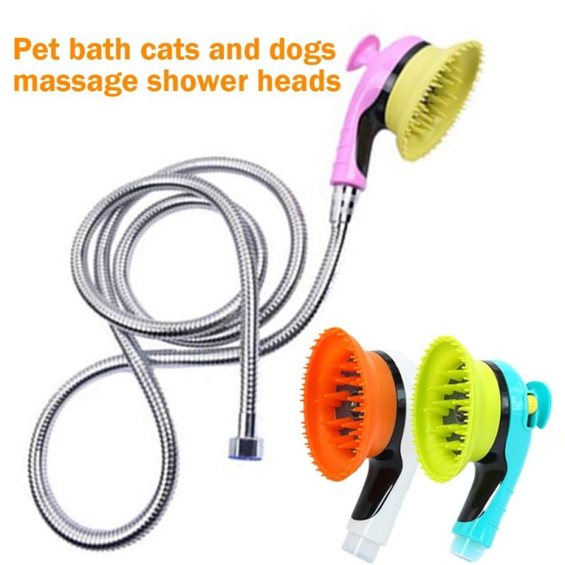 Pet Dog Bath Comb Sprayer Comfortable Pet Grooming Brush Cleaner